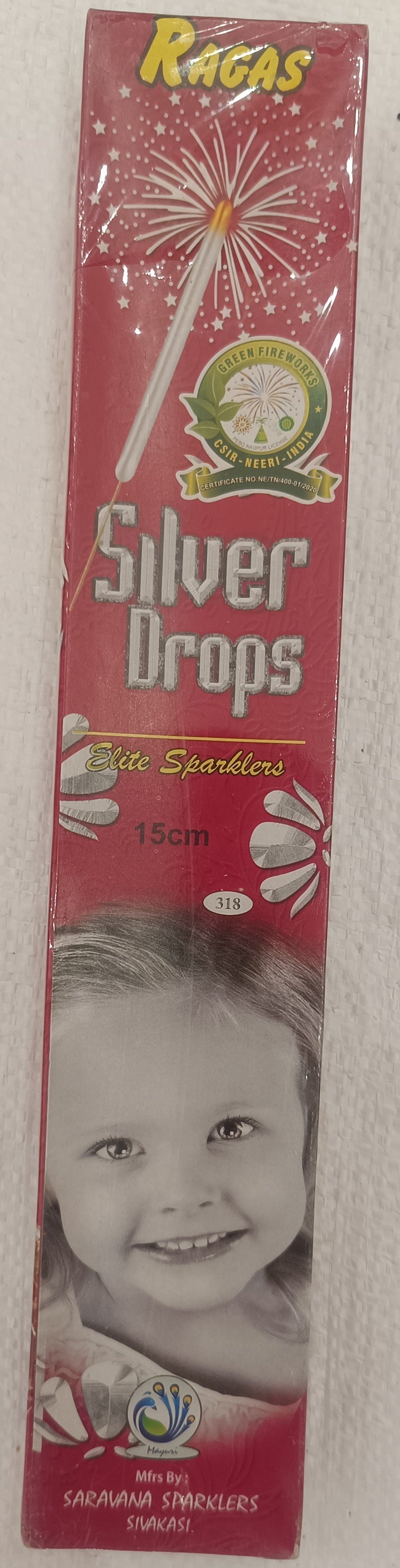 15CM SILVER DROPS